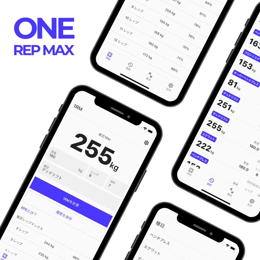 1RM計算アプリ